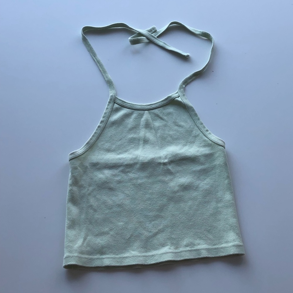 Brandy Melville green halter top
